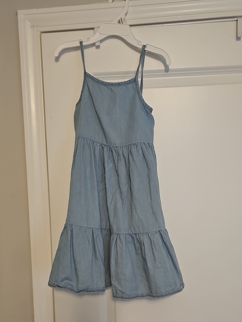 The Children's Place Light Blue Tiered Chambray Sundress